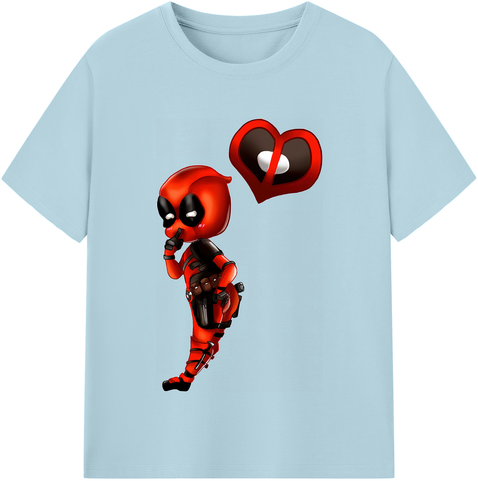 （画像用） Deadpool デッドプール 綿100％半袖Tシャツ（フロントプリント）